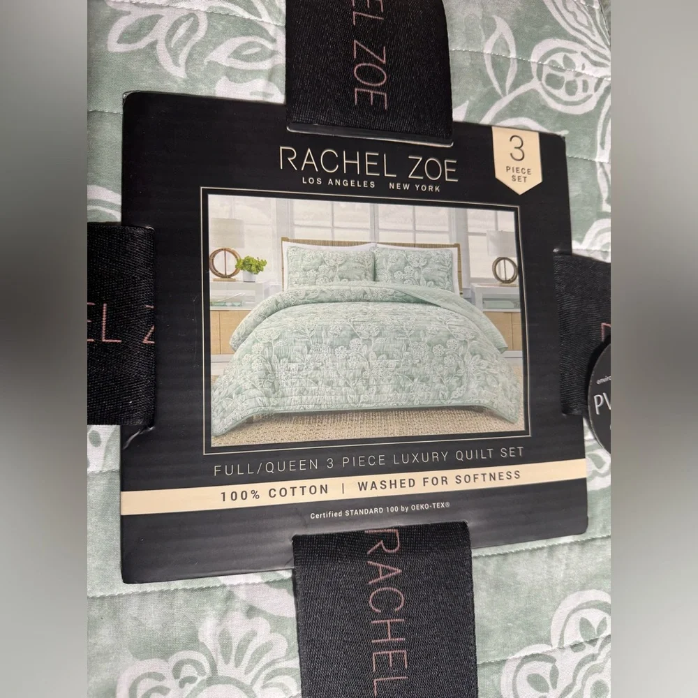 🎉LAST PIECE‎ 🎉 RACHEL ZOE 3pc Orcas Floral Cotton Quilt Set